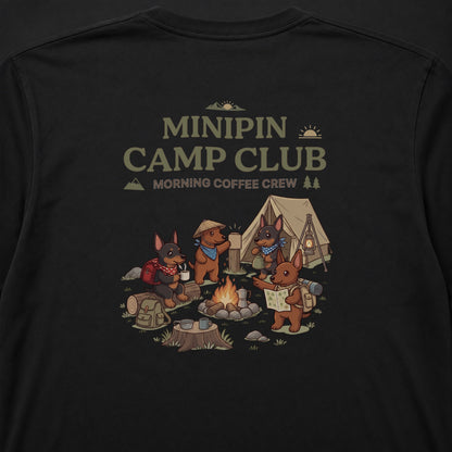 MINIPIN CAMP CLUB ミニチュアピンシャー キャンプ バックプリント長袖Tシャツ