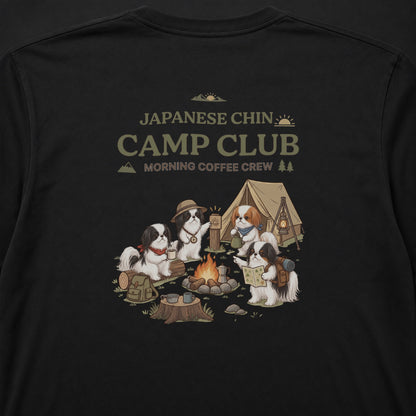 JAPANESE CHIN CAMP CLUB 狆 キャンプ バックプリント長袖Tシャツ