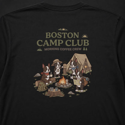 BOSTON CAMP CLUB ボストンテリア キャンプ バックプリント長袖Tシャツ