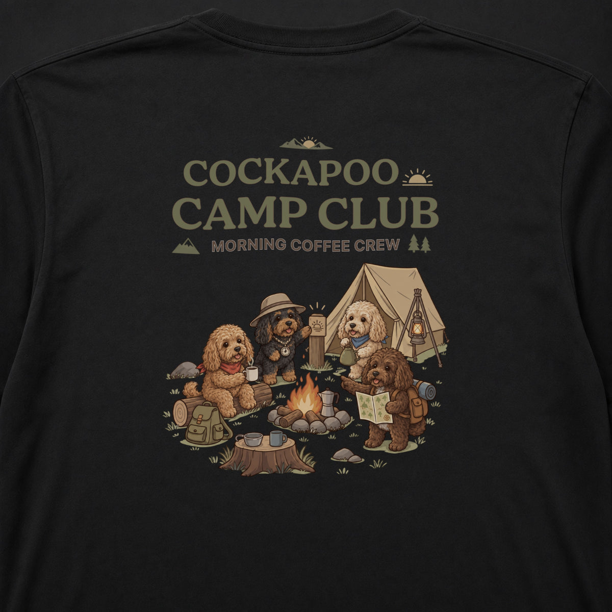 COCKAPOO CAMP CLUB コッカプー キャンプ バックプリント長袖Tシャツ