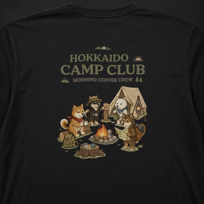 HOKKAIDO CAMP CLUB 北海道犬 キャンプ バックプリント長袖Tシャツ