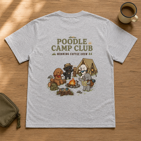 POODLE CAMP CLUB プードル キャンプTシャツ｜バックプリント