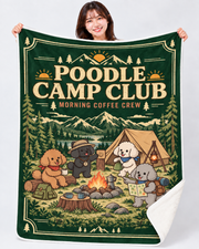 Poodle Forest Camp プードル森林キャンプデザイン | ブランケット | 片面プリント