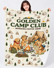 Golden Retriever Camp Club ゴールデンレトリバーのキャンプデザイン | Blanket