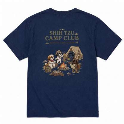 SHIH TZU CAMP CLUB シーズー キャンプTシャツ｜バックプリント