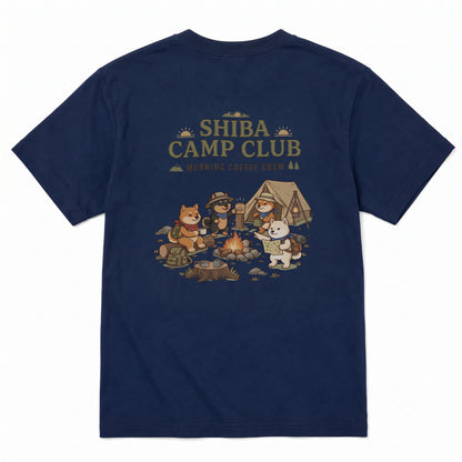 SHIBA CAMP CLUB 柴犬 キャンプTシャツ｜バックプリント