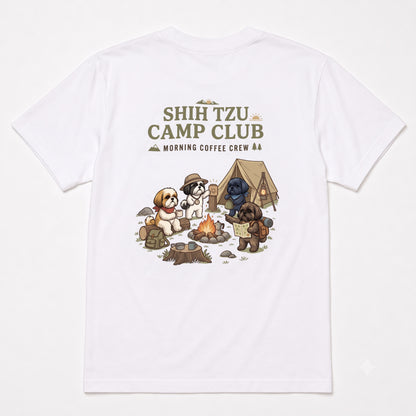 SHIH TZU CAMP CLUB シーズー キャンプTシャツ｜バックプリント