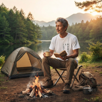 何もしないをしに行く キャンプTシャツ｜CAMPMODE
