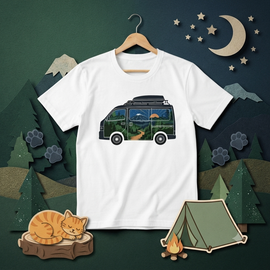 キャンピングカー風景 Tシャツ | CAMPMODE