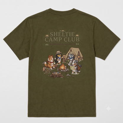 SHELTIE CAMP CLUB シェルティ キャンプTシャツ｜バックプリント