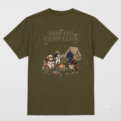 SHIH TZU CAMP CLUB シーズー キャンプTシャツ｜バックプリント