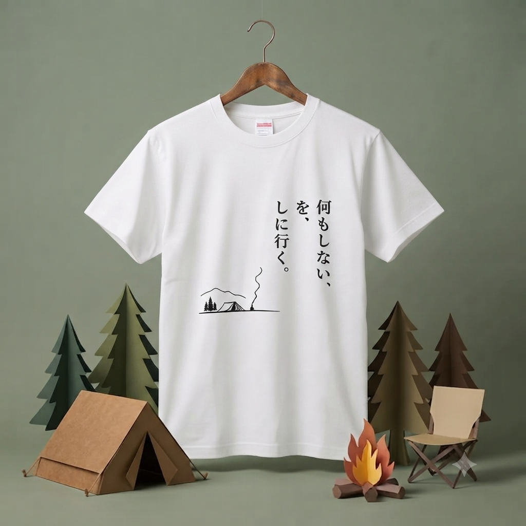 何もしないをしに行く キャンプTシャツ｜CAMPMODE