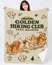 Golden Retriever Hiking Club ハイキングを楽しむゴールデンレトリバー | ブランケット