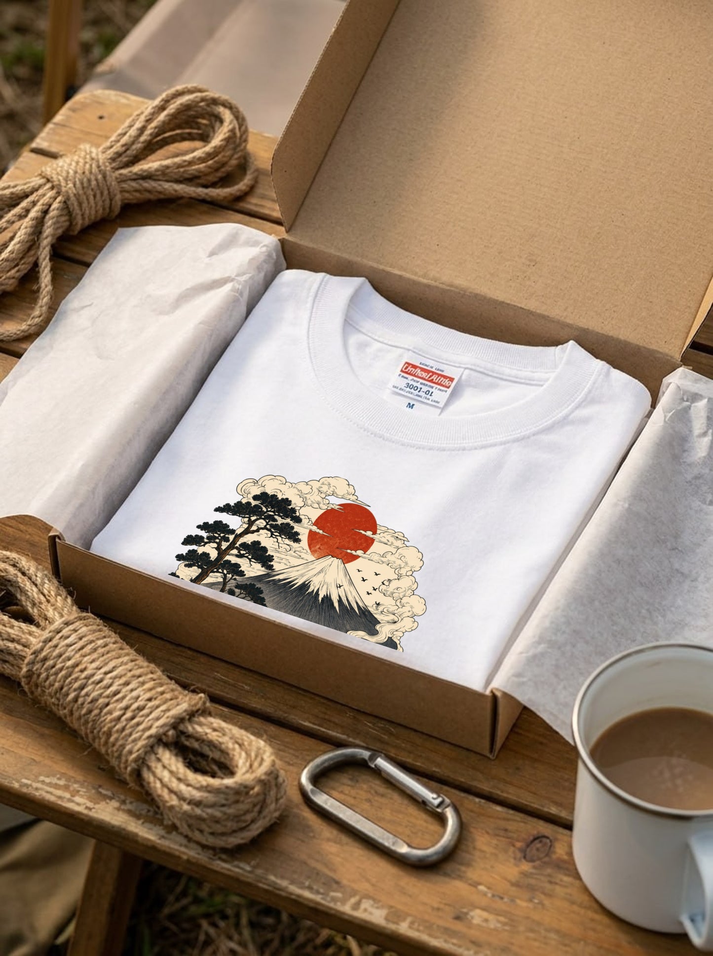 富士山デザイン・キャンプTシャツ