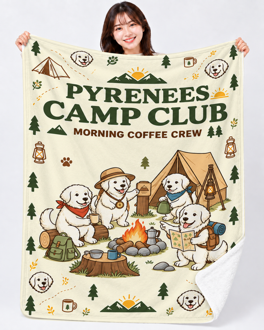 Pyrenees Camping Club Crew グレートピレニーズのキャンプデザイン | ブランケット