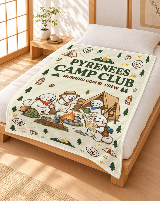 Pyrenees Camping Club Crew グレートピレニーズのキャンプデザイン | ブランケット