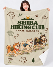 Shiba Hiking Club  ハイキングを楽しむ柴犬デザイン | ブランケット
