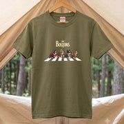 THE BOSTONS 横断歩道 キャンプ ゆるかわ Tシャツ 【犬好き・愛犬家・アウトドア・ギフトに最適】