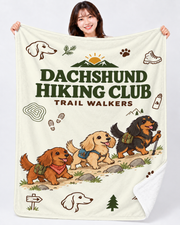 Dachshund Hiking Club ダックスフンドのハイキングクラブデザイン | ブランケット