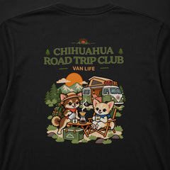 Chihuahua Road Trip Club チワワのバンライフキャンプ | 長袖Tシャツ | バックのみプリント
