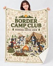 Border Collie Camp ボーダーコリーキャンプデザイン | ブランケット | 片面プリント