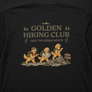 Golden Retriever hiking club ゴールデンレトリバー 登山 ロングスリーブTシャツ｜バックプリント