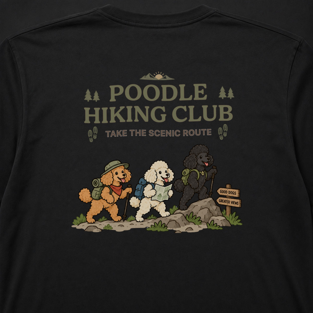 Poodle hiking club バックプリント