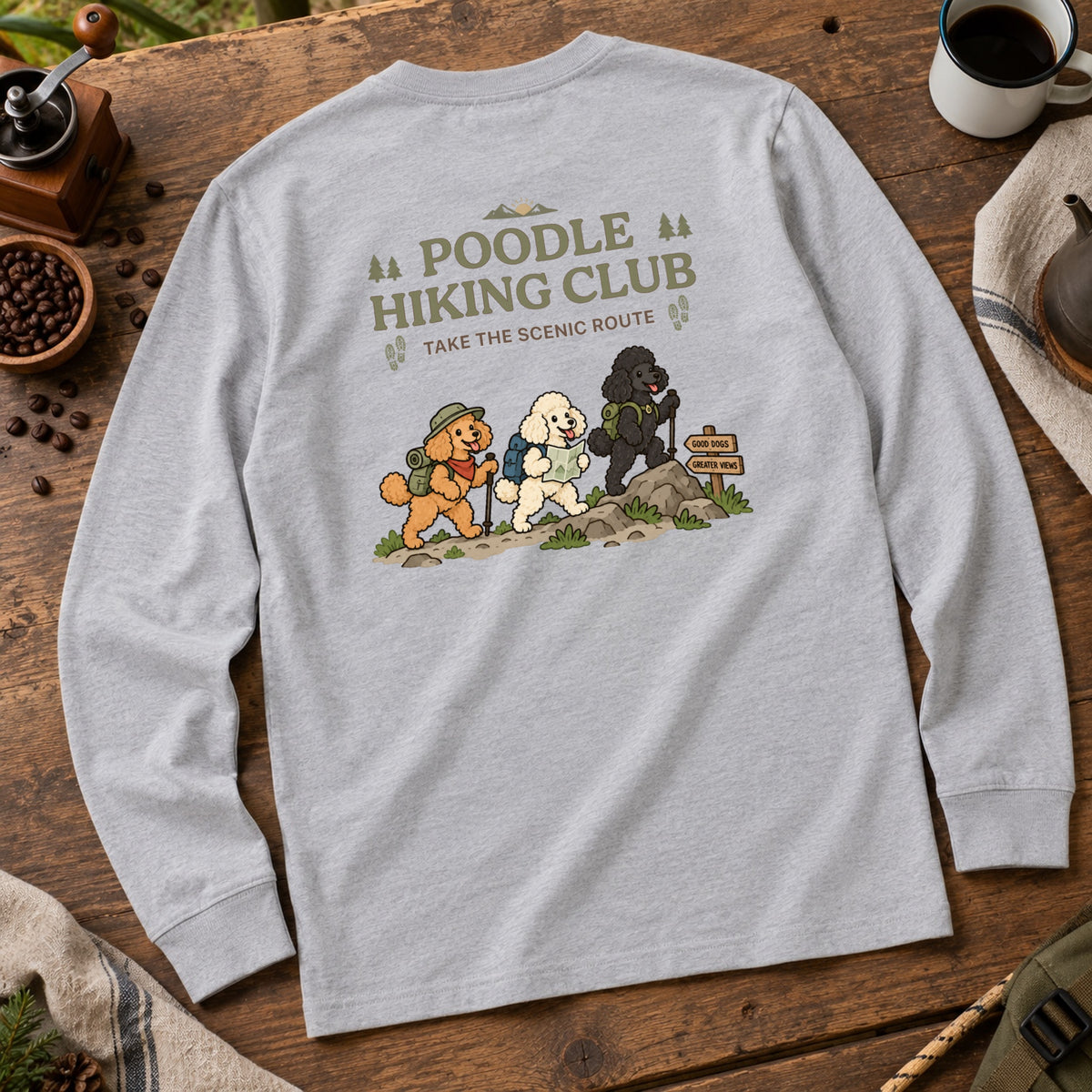 Poodle hiking club バックプリント