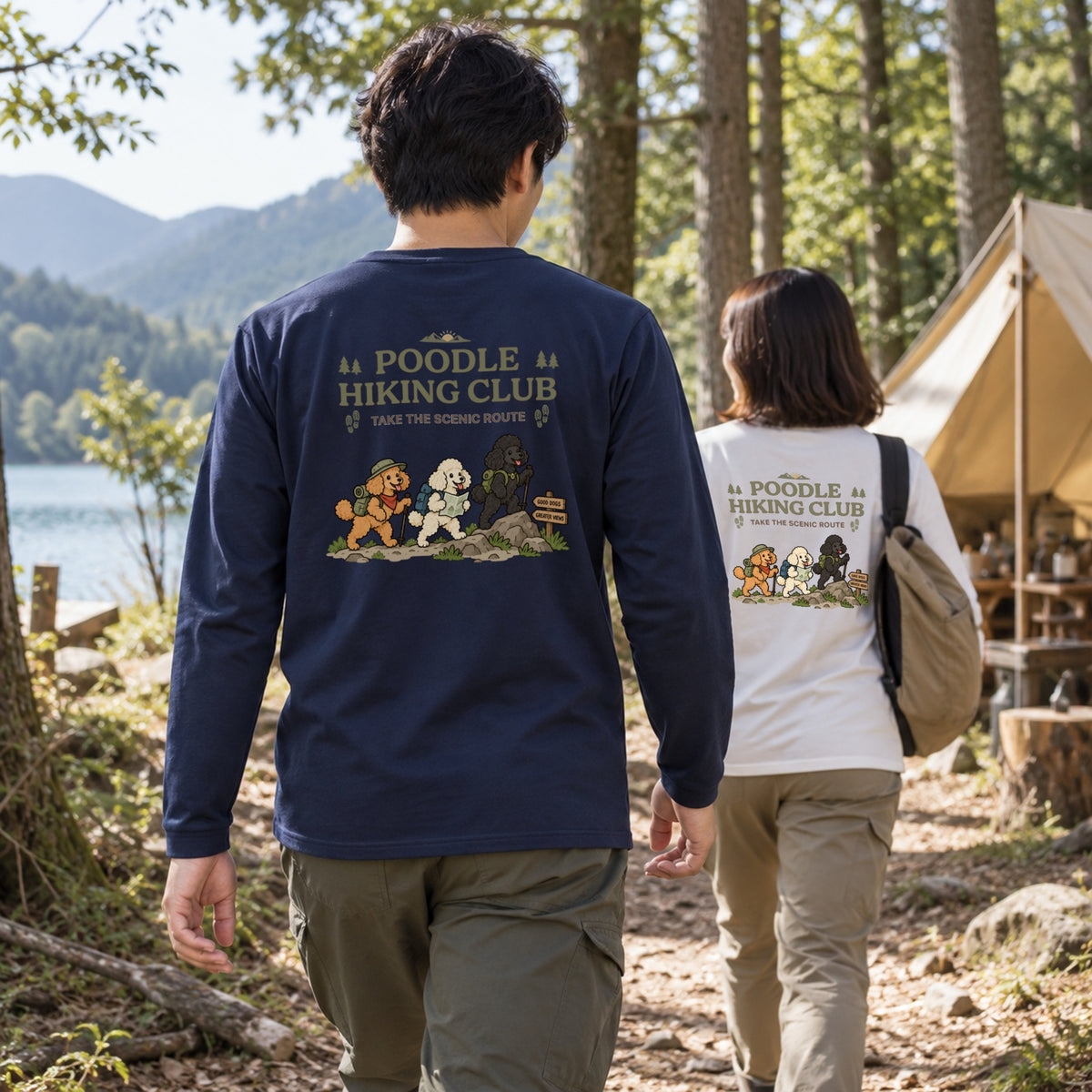 Poodle hiking club バックプリント