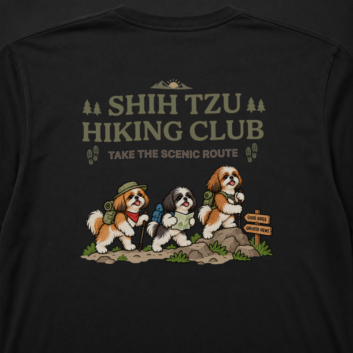 Shih Tzu hiking club バックプリント