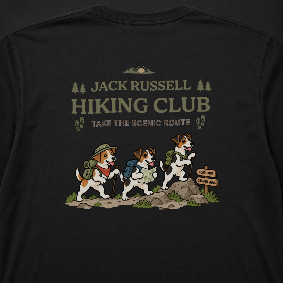 Jack Russell hiking club バックプリント