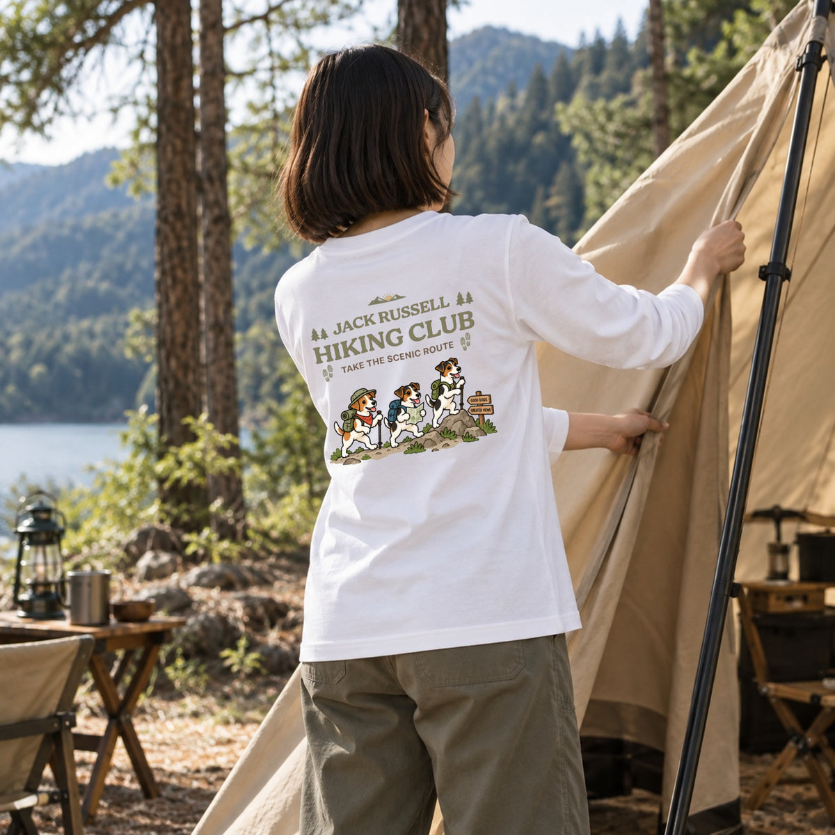 Jack Russell hiking club バックプリント