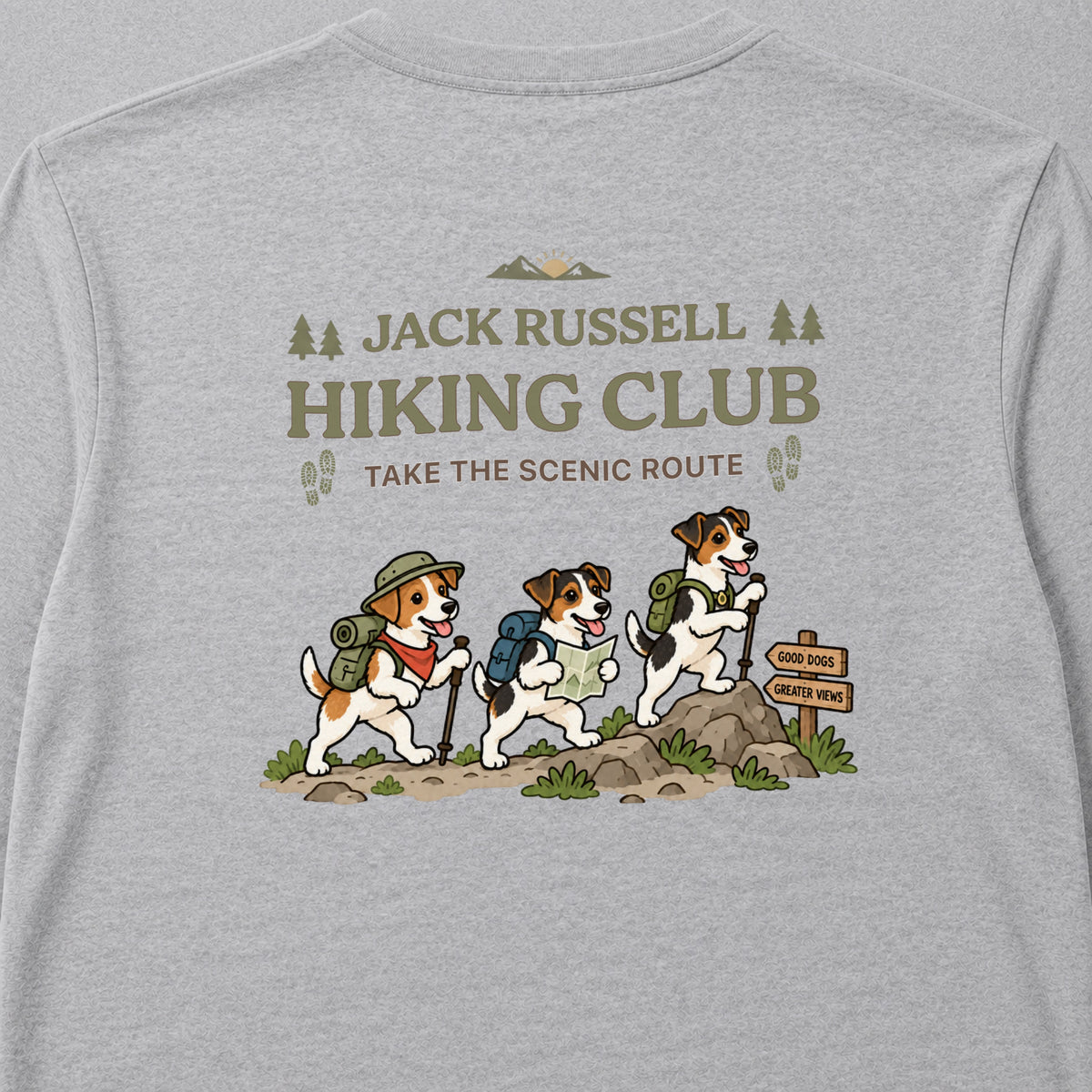 Jack Russell hiking club バックプリント
