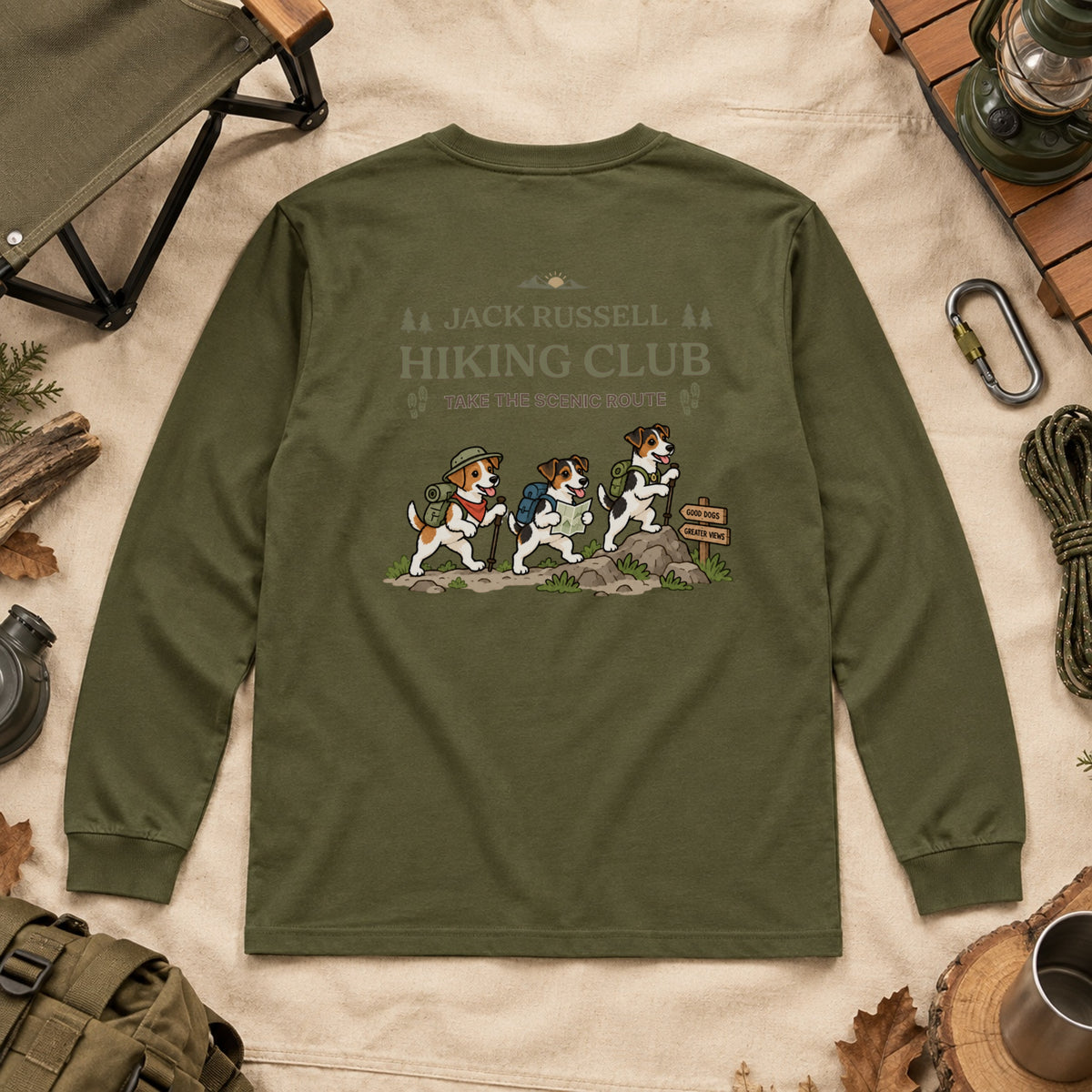 Jack Russell hiking club バックプリント