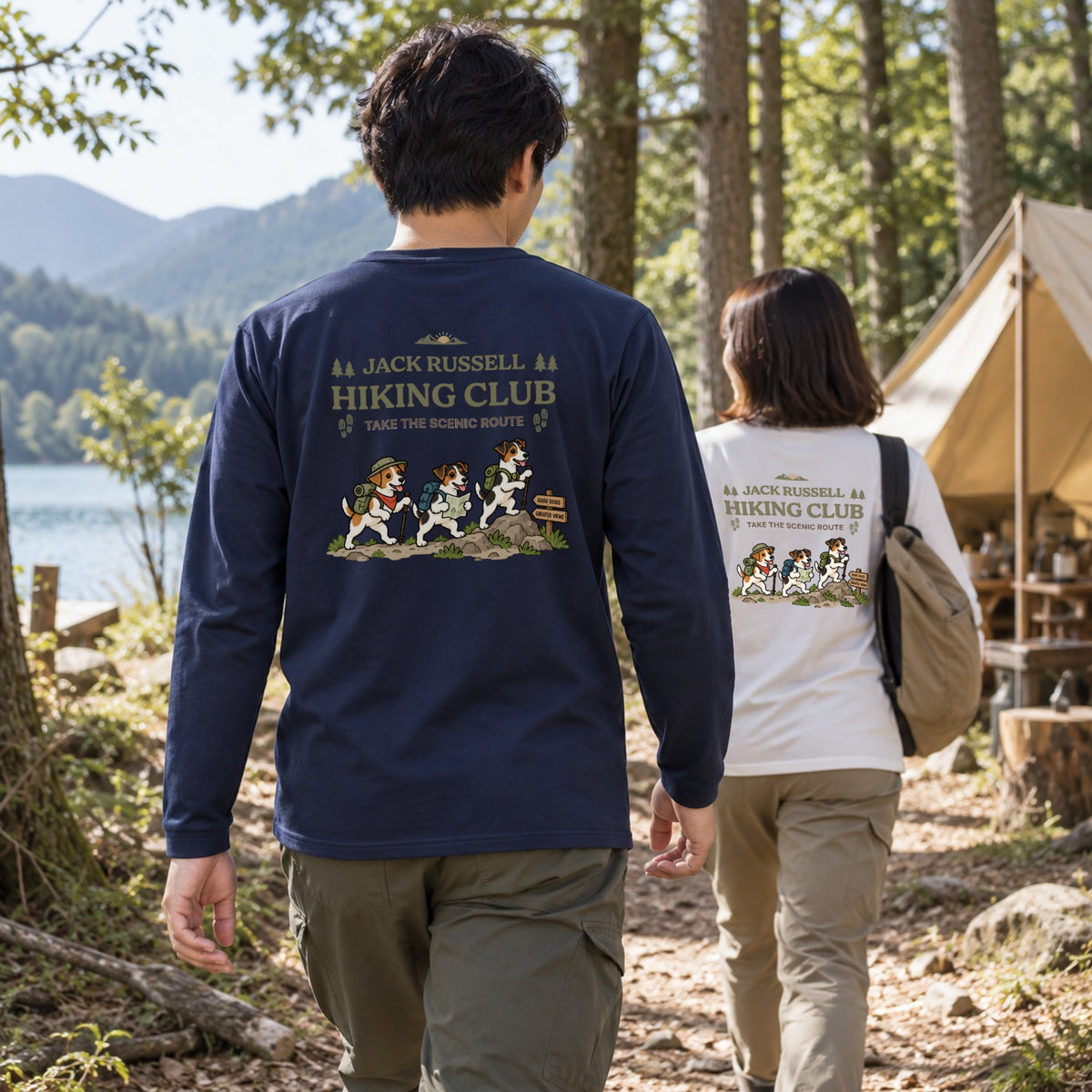 Jack Russell hiking club バックプリント