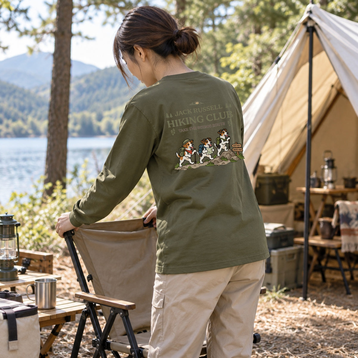 Jack Russell hiking club バックプリント
