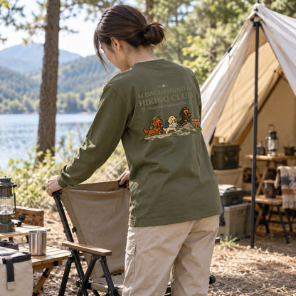 Dachshund hiking club バックプリント