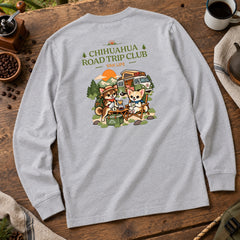 Chihuahua Road Trip Club チワワのバンライフキャンプ | 長袖Tシャツ | バックのみプリント