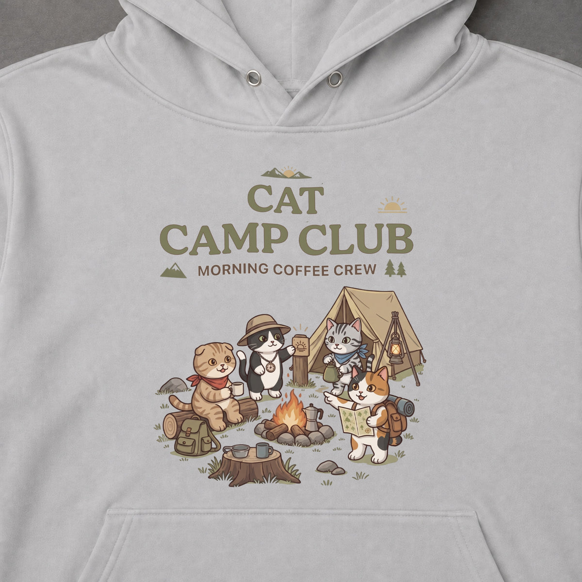 CAT CAMP CLUB 猫 キャンプパーカー