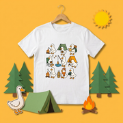 かわいいガチョウのキャンプTシャツ