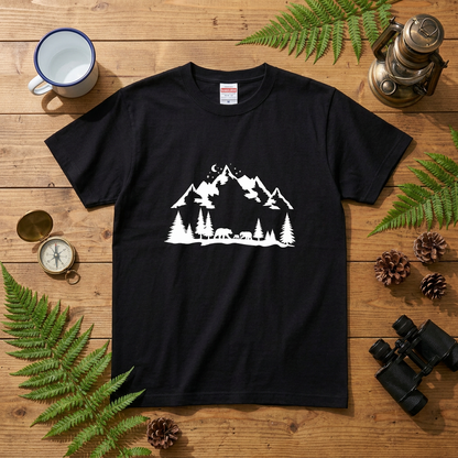 キャンプ・アウトドア・ネイチャー・キャンパーTシャツ