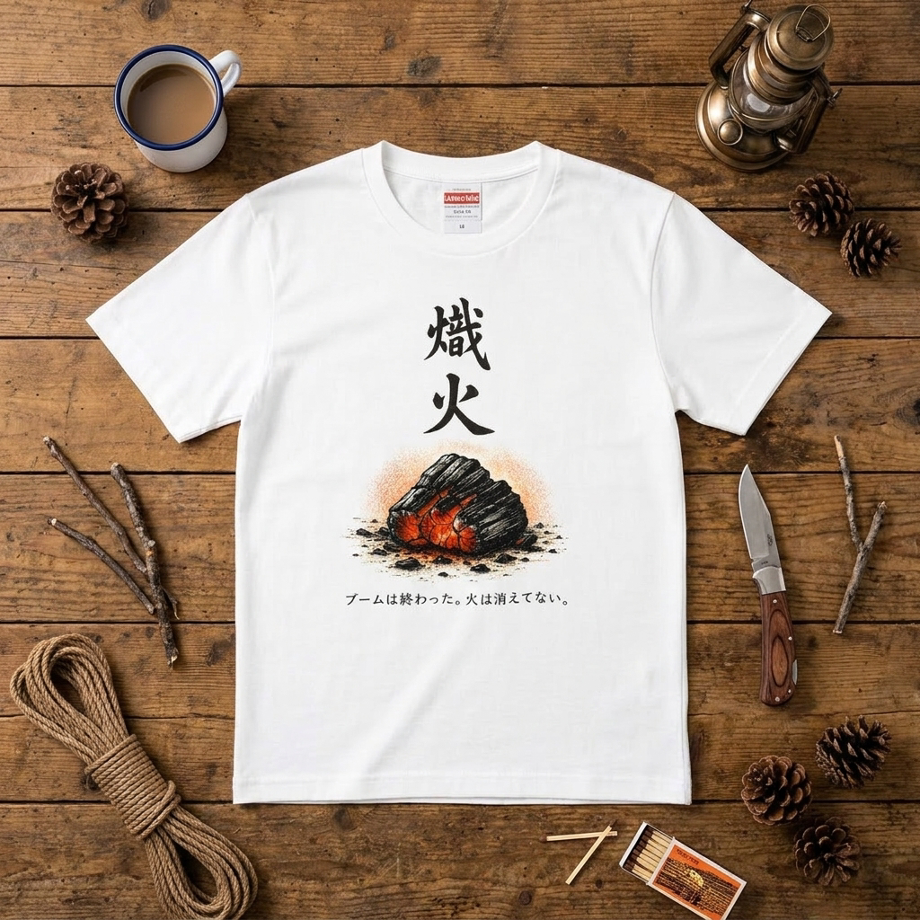熾火 おきび ソロキャンプTシャツ｜CAMPMODE