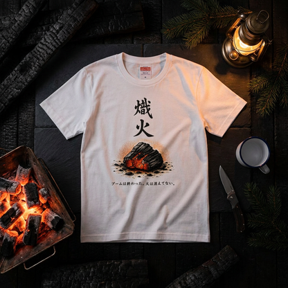 熾火 おきび ソロキャンプTシャツ｜CAMPMODE