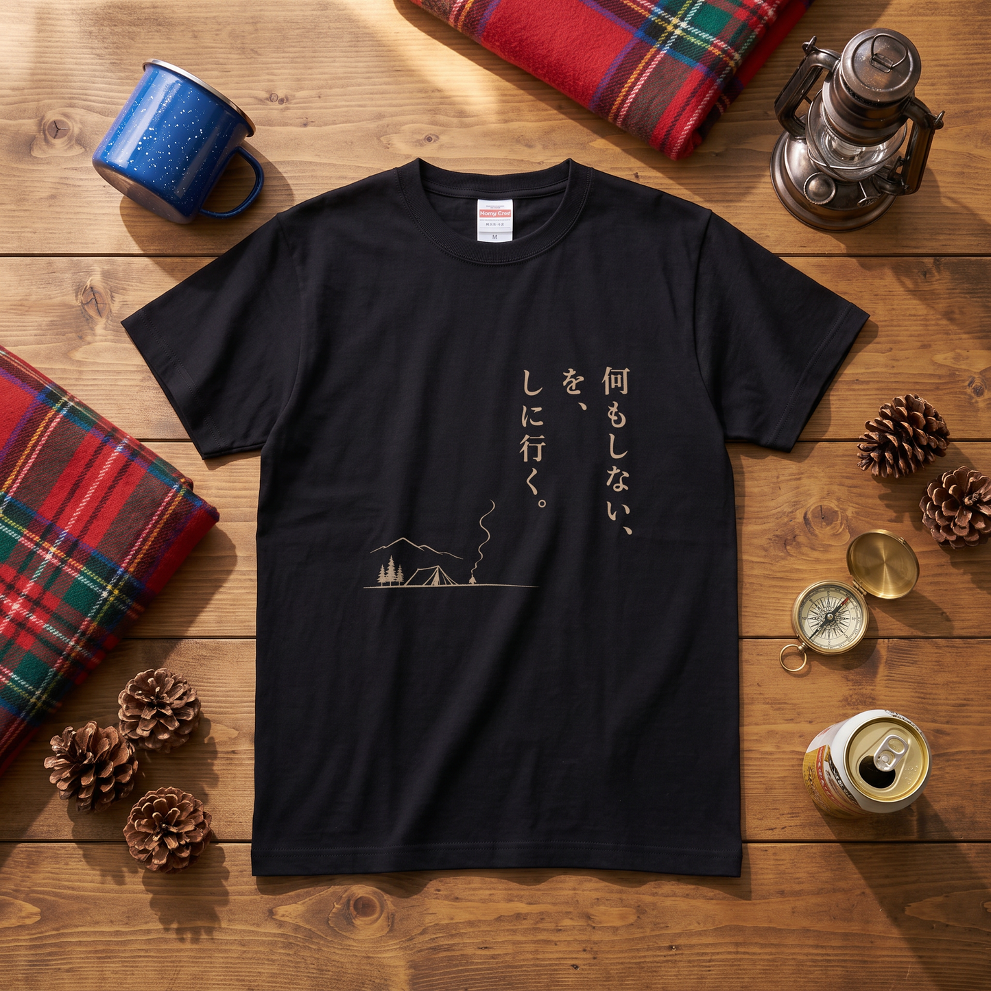 何もしないをしに行く キャンプTシャツ｜CAMPMODE