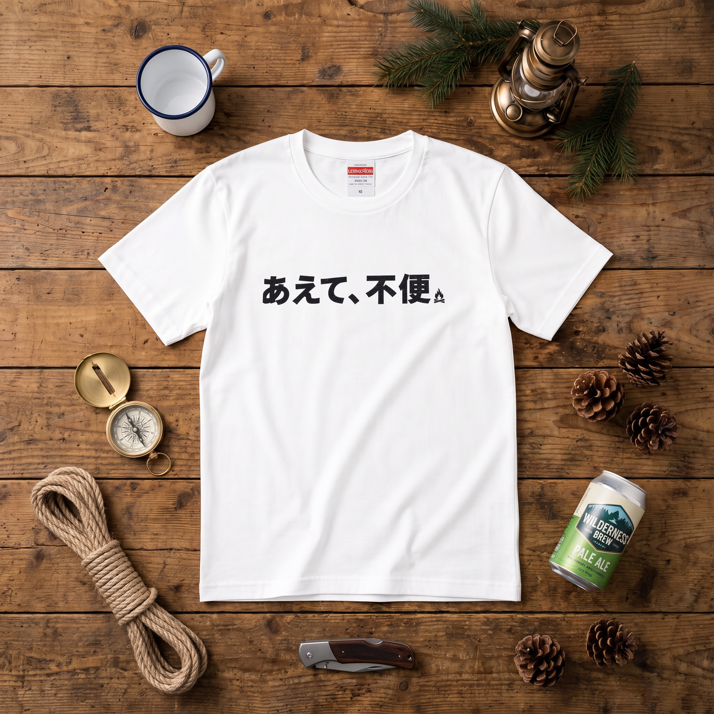 不便は娯楽である キャンプTシャツ｜CAMPMODE