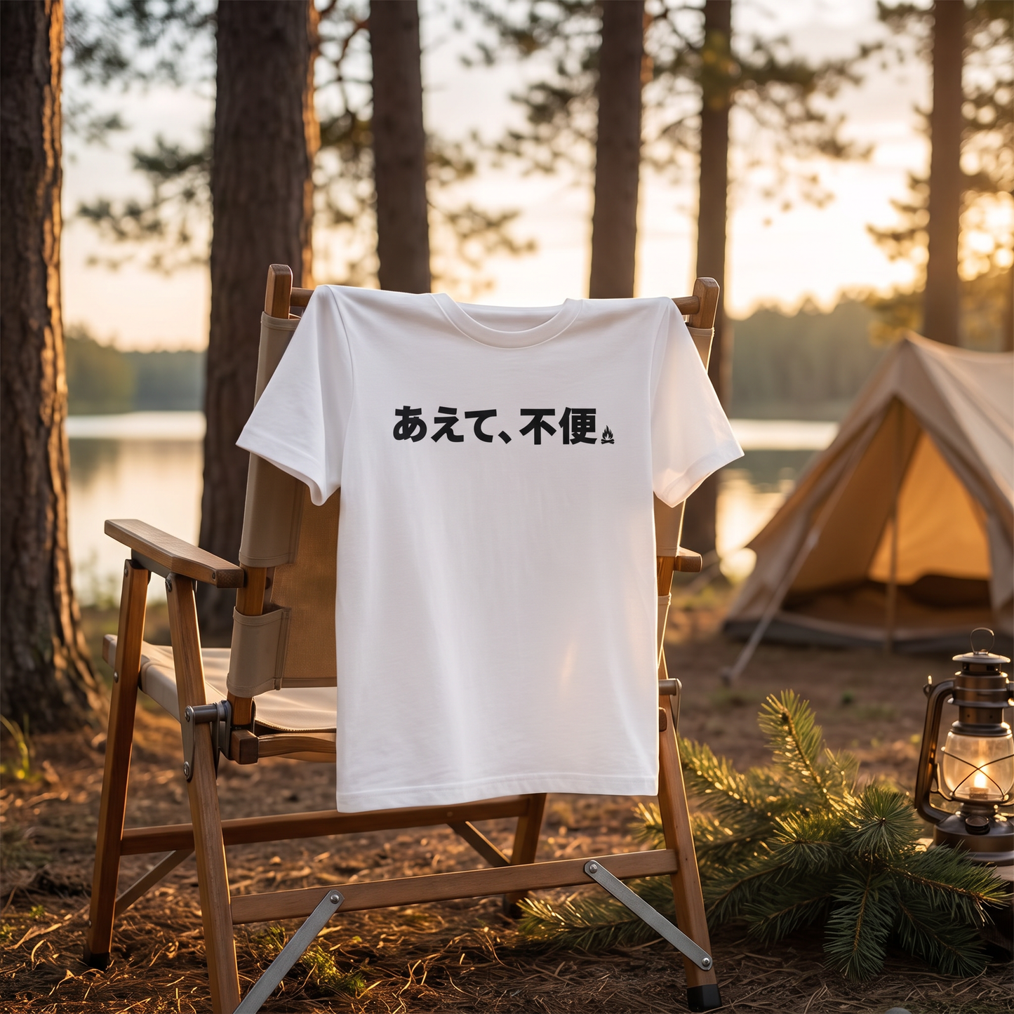 不便は娯楽である キャンプTシャツ｜CAMPMODE