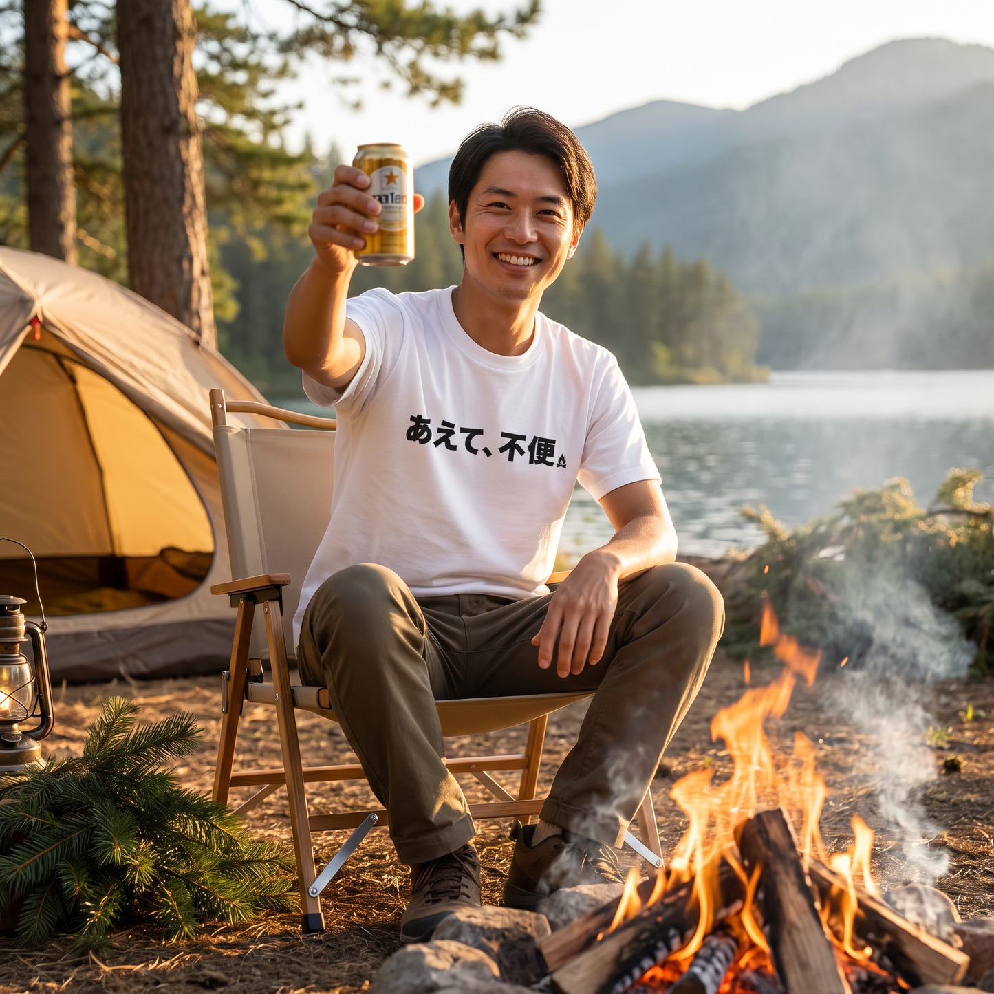 不便は娯楽である キャンプTシャツ｜CAMPMODE