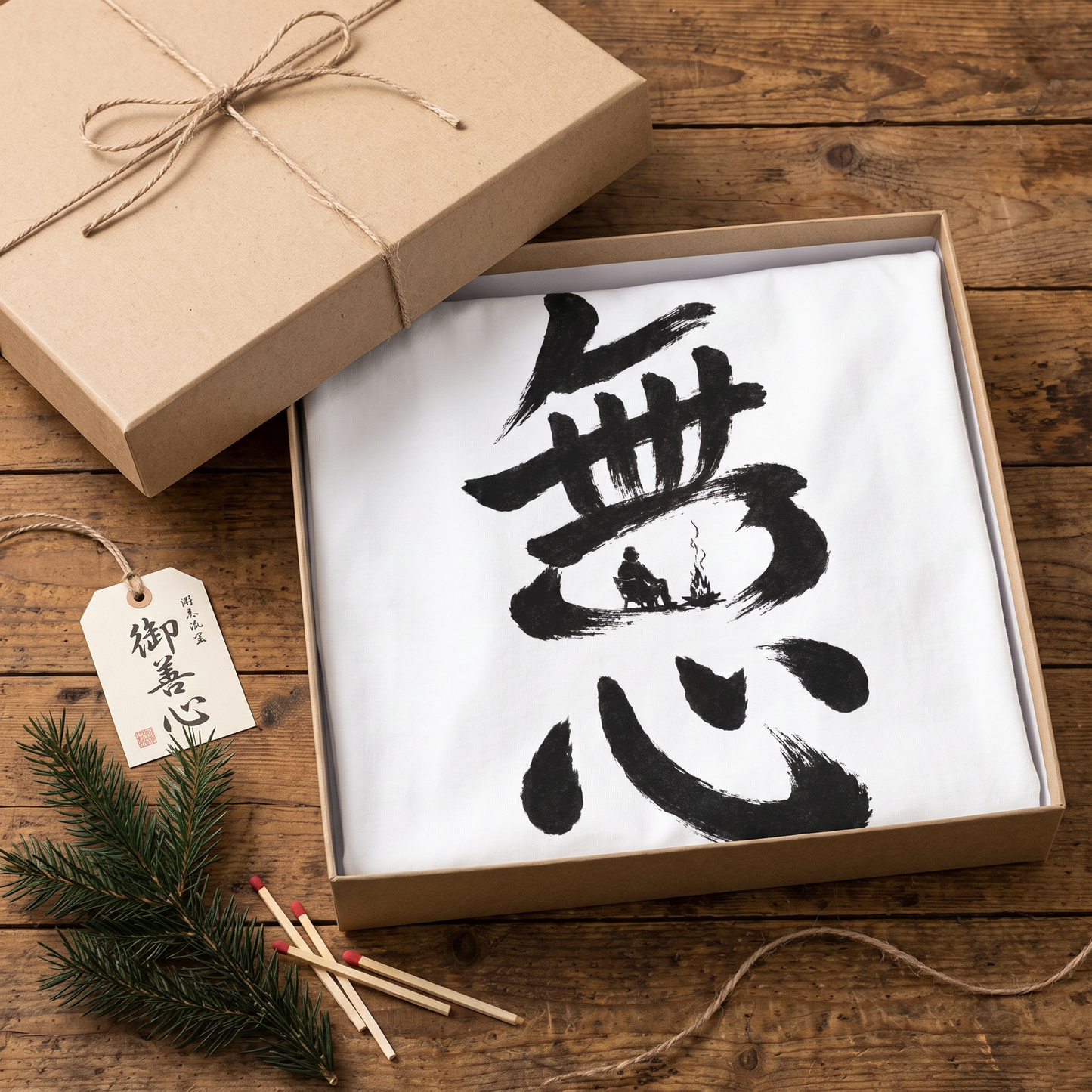 無心 焚き火Tシャツ ソロキャンプ｜CAMPMODE