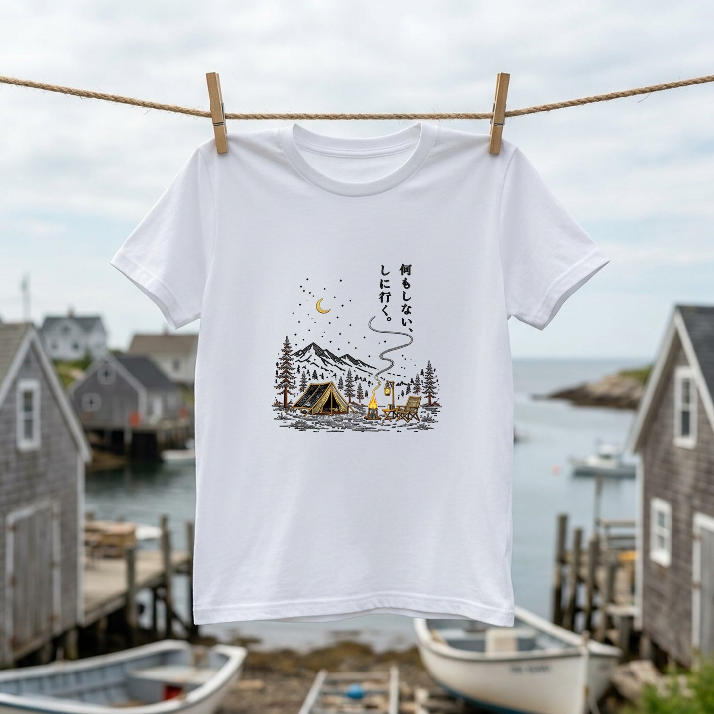 【何もしないをしに行く・キャンプデザイン】グラフィックTシャツ | CAMPMODE