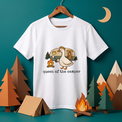 キャンプの女王 アヒル Tシャツ - CAMPMODE | キャンプ女子 ウェア